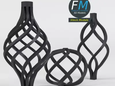 Forged steel baskets 3D model