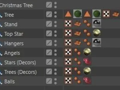 Beautiful Decorated Christmas Tree 3D model