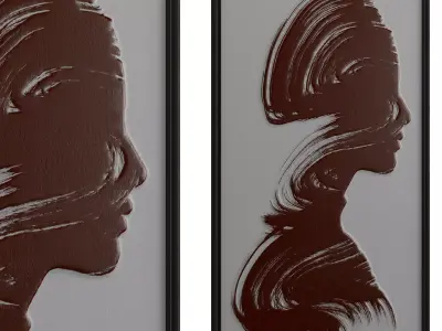 3d wall paint 4 Low-poly 3D model