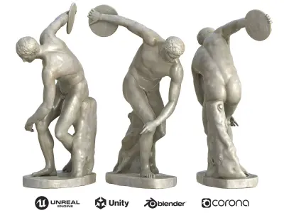 Statue 07 Low-poly 3D model