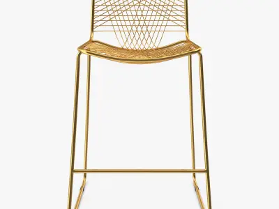 Golden Chair v2 Low-poly 3D model