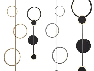 Molecular Circle wall lamp 3D model