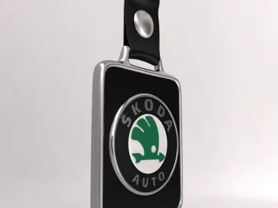 Skoda  car logo keychain 3d model type 1 3D model
