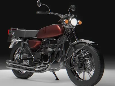 Classic Motorbike 3D model