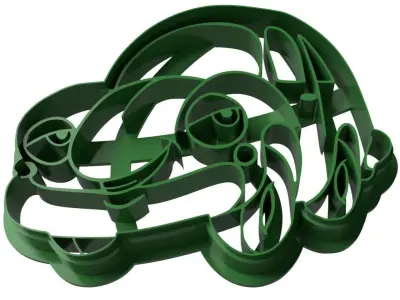 Shape cookie Car 3D print model