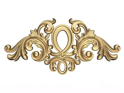 Carved Plaster Molding Decoration 046 Low-poly 3D model