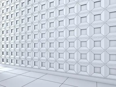 3d wall panel Low-poly 3D model