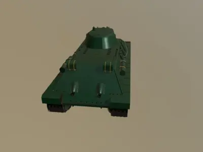 Soviet medium tank T 34 Low-poly 3D model