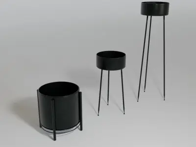 Collection of flower pots