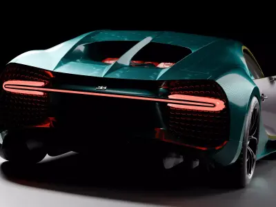 Bugatti Chiron Low-poly 3D model get