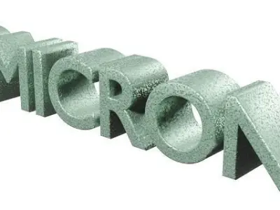 OMICRON TEXT ART Low-poly 3D model