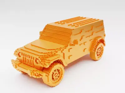 RETRO JEEP WRANGLER 3D print model