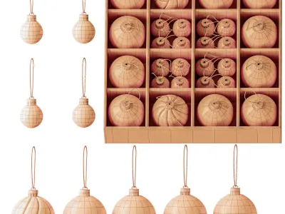 Christmas Tree Ball Ornaments 3D model