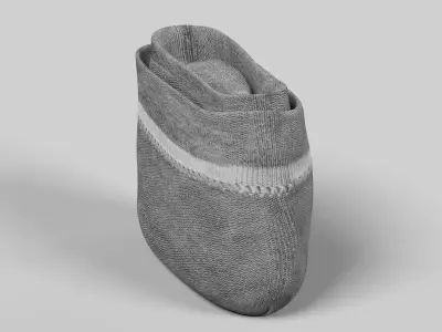 -Grey Socks - Folded- 3D model