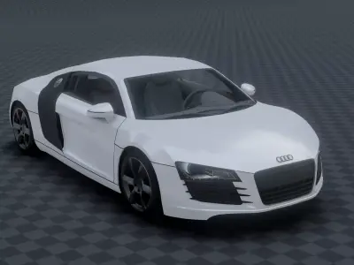 Audi R8 Low-poly 3D model