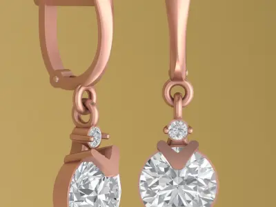  Earrings Eight 3D print model