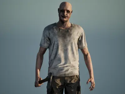 Creepy Man - 4K PBR UE4 UE5 Asset Low-poly 3D model