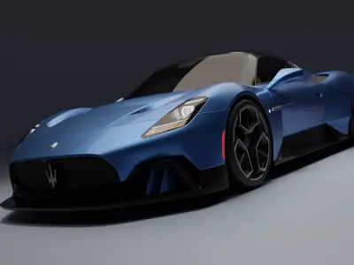 Maserati MC20 Modified Supercar Low-poly 3D model
