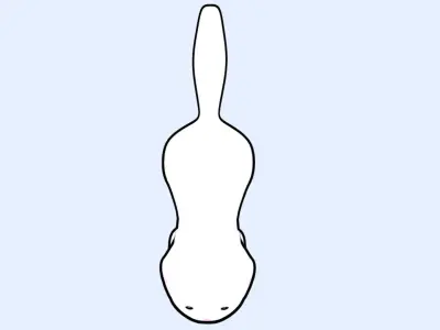 A Cat With A Toon Cell Shade Style 3D model