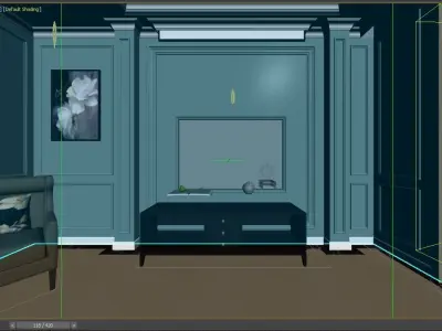 Interior Growth Animation by 3dsmax and vray Low-poly 3D model