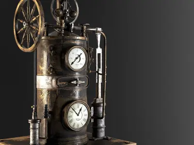 Steampunk Engine 3D model