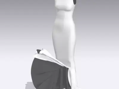 DRESS DRESS evening gown 3D model
