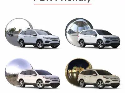 Honda Pilot 2016 Low-poly 3D model