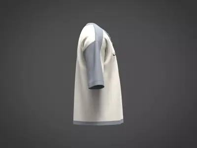 Mens sport t shirt with graphic and color blocking 3D model