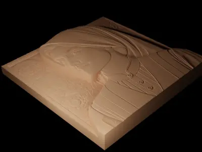 Inventor CNC 3d Print High Relief Sand Casting 3D print model