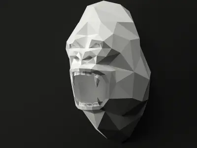Low Poly Animal Heads SET 2 Low-poly 3D model