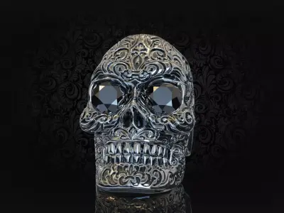 COOL SKULL RING 3D print model