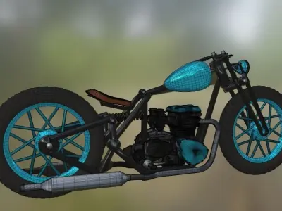 1 to 24 Scale custom Motorcycle 3D print model