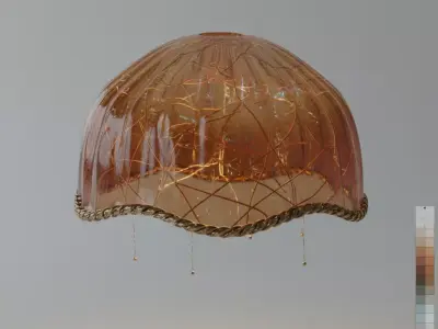 Translucent Amber Resin Table Lamp 3D print model