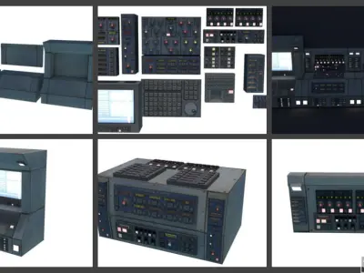 Modular Electronics Scenery Props Environment Pack Sci Fi  Low-poly 3D model