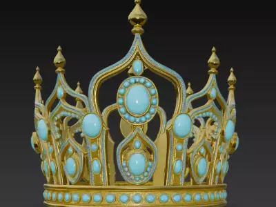 Golden Crown 3d model 3D model