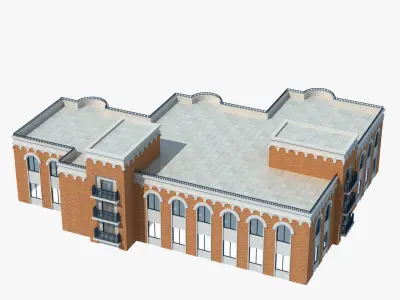 Kindergarten building 3D model