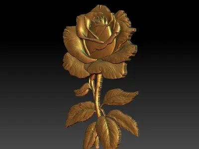 3 Rose CNC Relief Model 3D print model