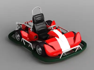 Recreational Toy go-karts playground equipment cars 3D model