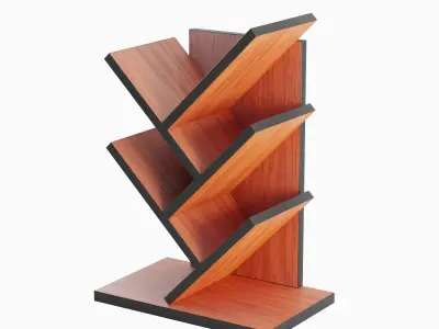 Small Bookshelf B 03 Low-poly 3D model