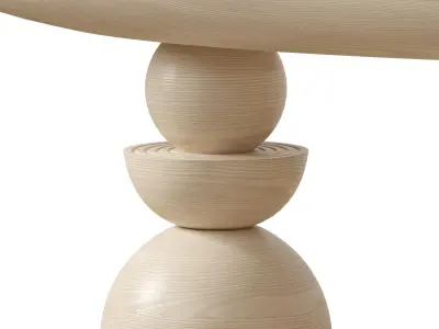 Anthropologie Sonali Oval Double Pedestal Dining Table 3D model