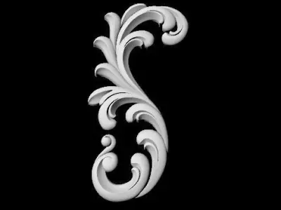Central decor ornament for furniture 3D model 15