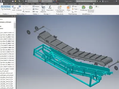 Chain conveyor 3d model 3D model