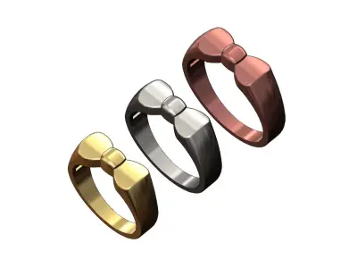 Cute Bow tie ring 3D print model