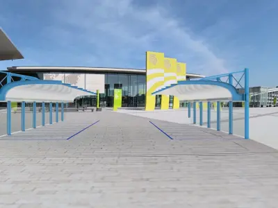 3D Parking Model Free low-poly 3D model