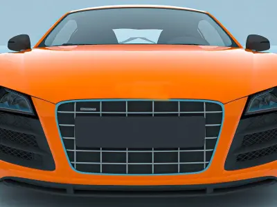 High Performance Mid Engine Sports Car 3D model