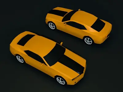 Low Poly Chevrolet Camaro Low-poly 3D model