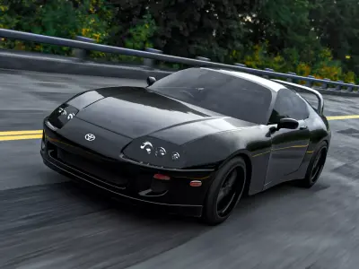 Toyota Supra 1997 Low-poly 3D model