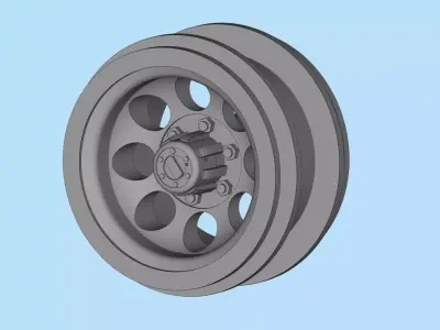 Printable car rims 8 Hole Toyota Hilux Chassis WPL 3D print model