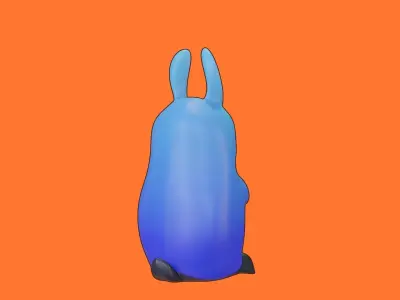 Bunny toon style 2 Low-poly 3D model