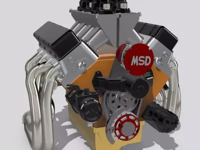 Pat Musi Nitrous BBC Pro Mod Motor NOS Chev 3D print model